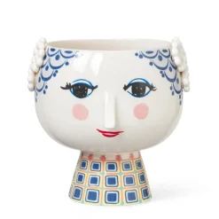 BJØRN WIINBLAD Bjørn Wiinblad Eva Potteskjuler På Fot 21cm Blå Sale