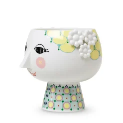 BJØRN WIINBLAD Bjørn Wiinblad Eva Potteskjuler På Fot 15,5cm Hvit m/Dekorasjon Best