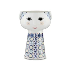 BJØRN WIINBLAD Bjørn Wiinblad Eva Vase 18,5cm Blå New