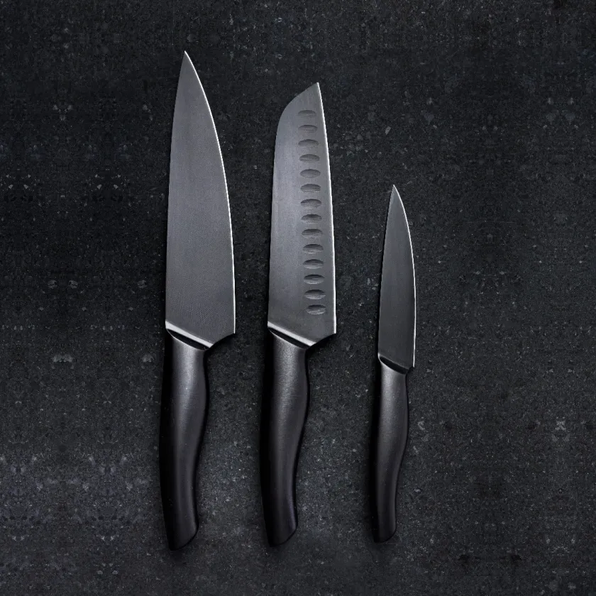 CHRISTIANIA 1739 Akita Sort Knivsett 3 Kniver Hot