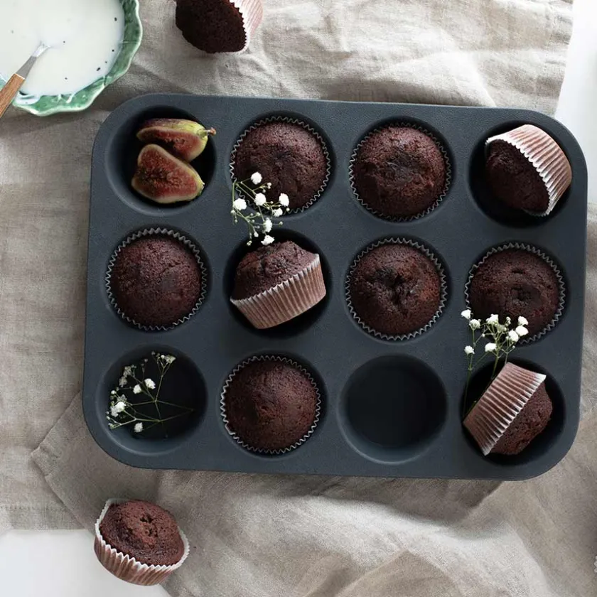 CHRISTIANIA 1739 Bake Muffinsform 12 stk Silikon Brun Sale