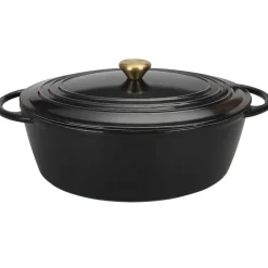 CHRISTIANIA 1739 Støpejern Oval Støpejernsgryte 7L Sort Hot