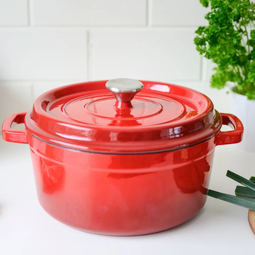 CHRISTIANIA 1739 Støpejernsgryte 5L Rød Clearance