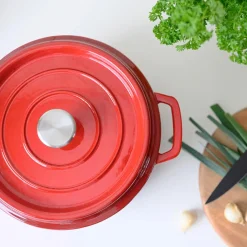 CHRISTIANIA 1739 Støpejernsgryte 5L Rød Clearance