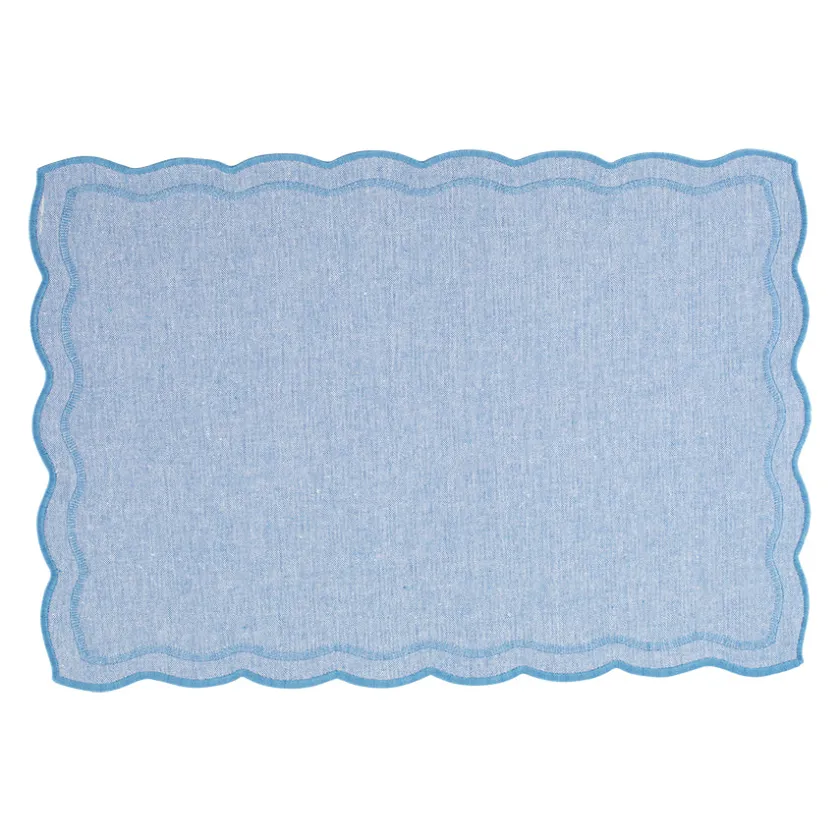 CHRISTIANIA GLASMAGASIN Collection Dekkebrikke 48x33cm Lys Blå Best