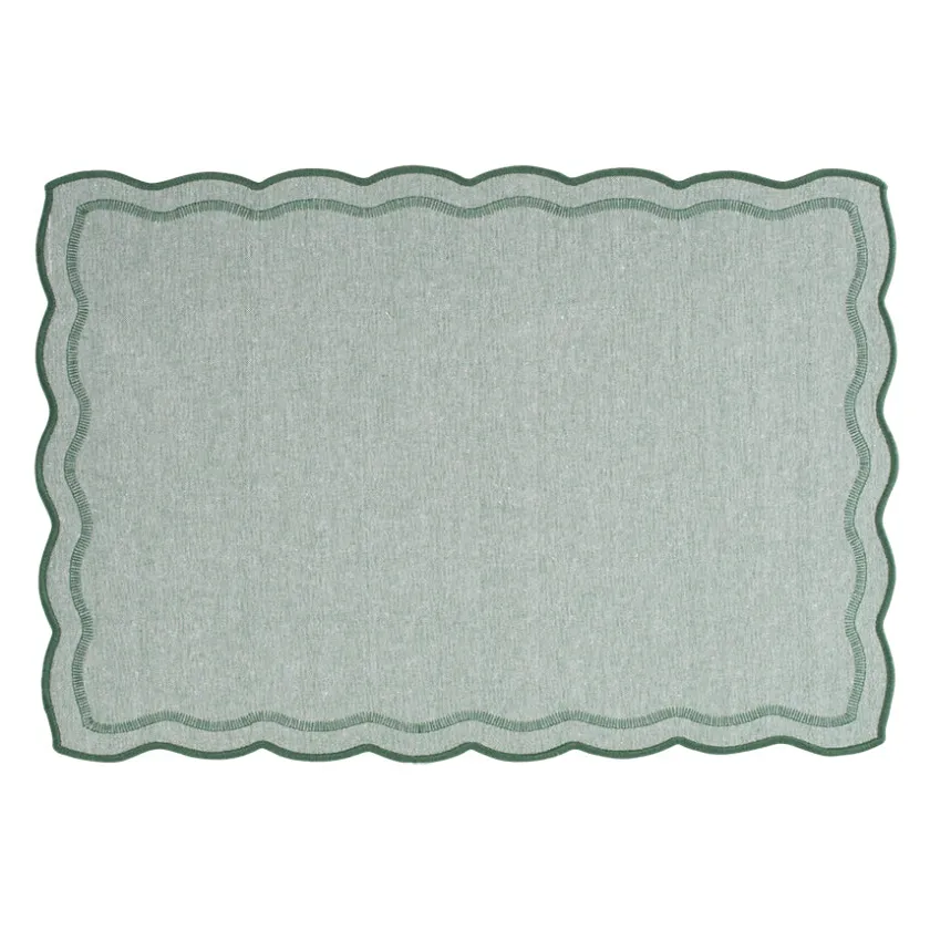 CHRISTIANIA GLASMAGASIN Collection Dekkebrikke 48x33cm Grønn