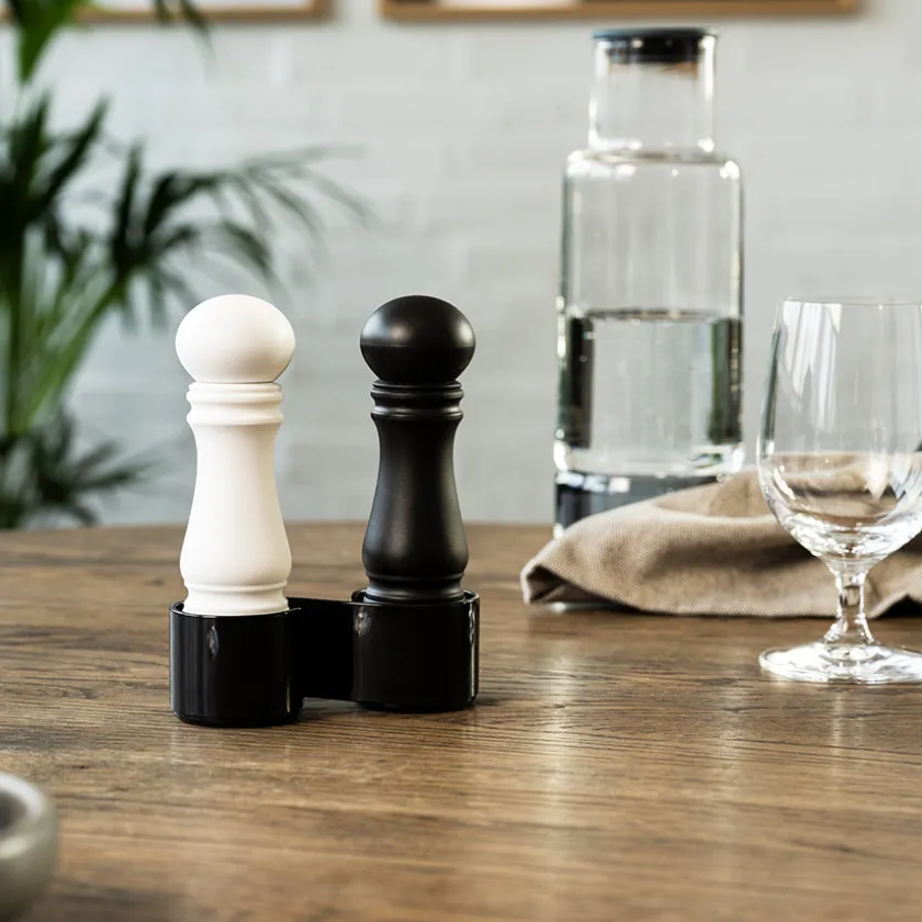 CRUSHGRIND Mini Kvernsett 12cm Sort/Hvit Clearance