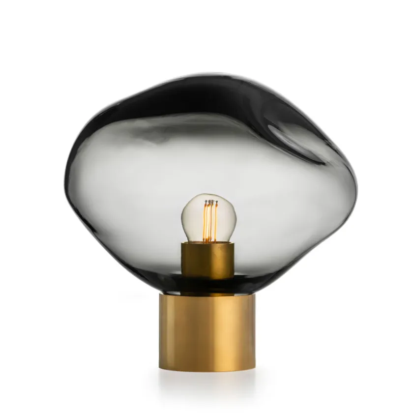 HADELAND GLASSVERK Crystal Stone Bordlampe fra Hot