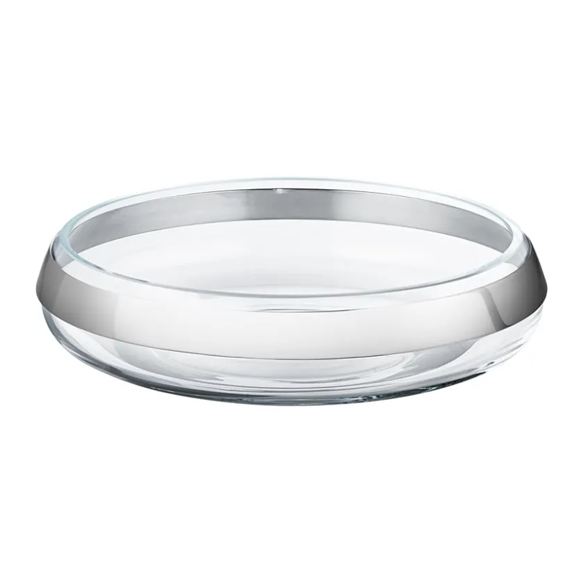 GEORG JENSEN DUO RUND SKÅL KRAVE RUSTRFRIT STÅL & GLAS MELLEM Outlet