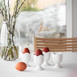 SEASONS Easter Collection Eggeglass 7cm 4pk Hvit Discount