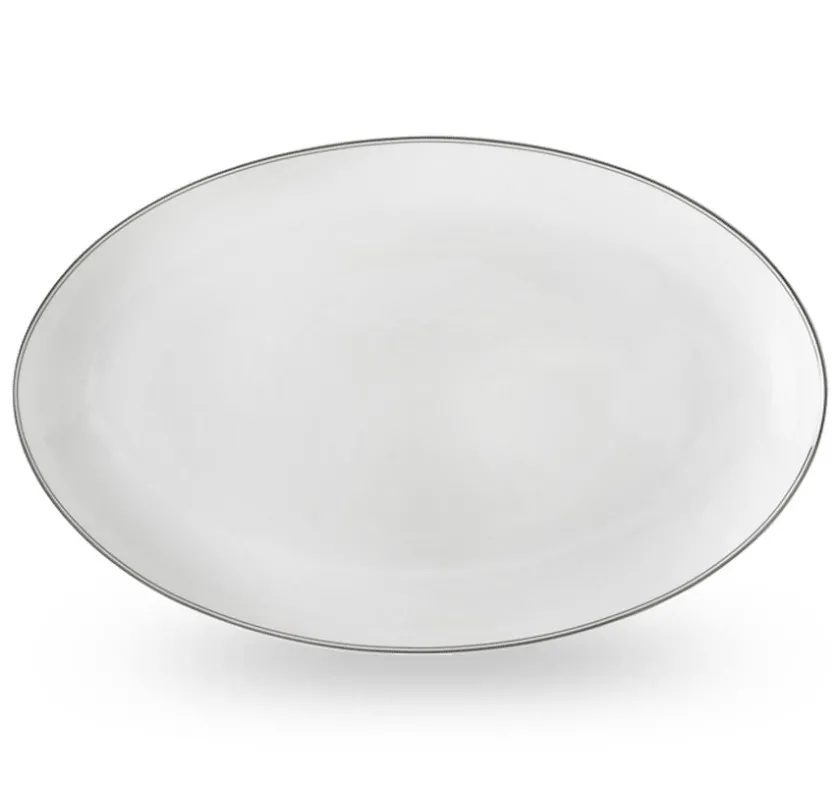 WIK & WALSØE FAT OVALT 39CM HVIT/ New