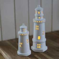 PORSGRUNDS PORSELÆNSFABRIK Fyrtårn Lykt 25 cm – Porsgrund Porselen | Maritim stemning med LED New