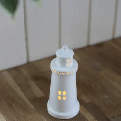 PORSGRUNDS PORSELÆNSFABRIK Fyrtårn Lykt 25 cm – Porsgrund Porselen | Maritim stemning med LED Hot