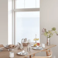 GEORG JENSEN Bernadotte Sukkerskål m/Skje Rustfritt Stål Sale