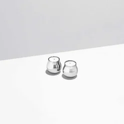 GEORG JENSEN Cafu Telys Holder 2 stk Rustfritt Stål New