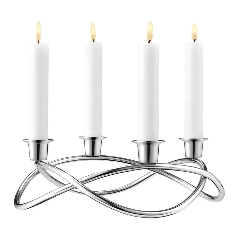 GEORG JENSEN Season Lysestake 4 Lys Rustfritt Stål Sale
