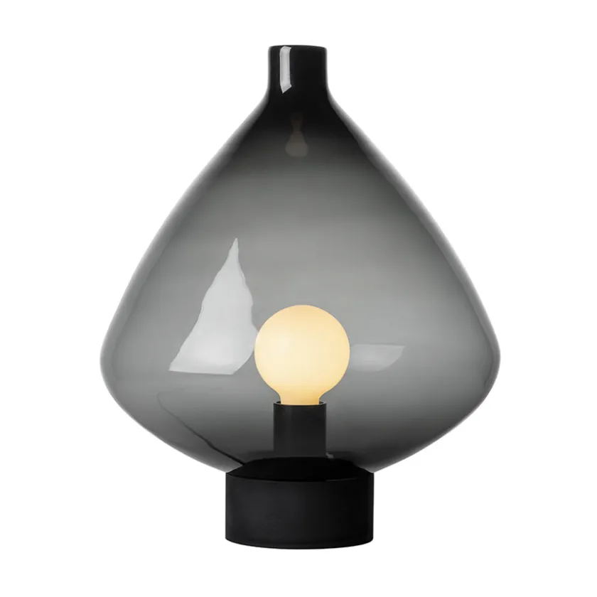 HADELAND GLASSVERK Arkiv Bordlampe 4218 Røkgrå Outlet