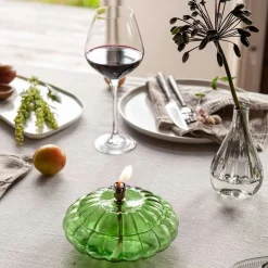 HADELAND GLASSVERK Aurora Oljelampe Optikk Grønn Outlet