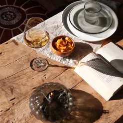 HADELAND GLASSVERK Aurora Oljelampe Optikk Røkgrå Discount