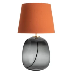 HADELAND GLASSVERK Austra Bordlampe Røkgrå New