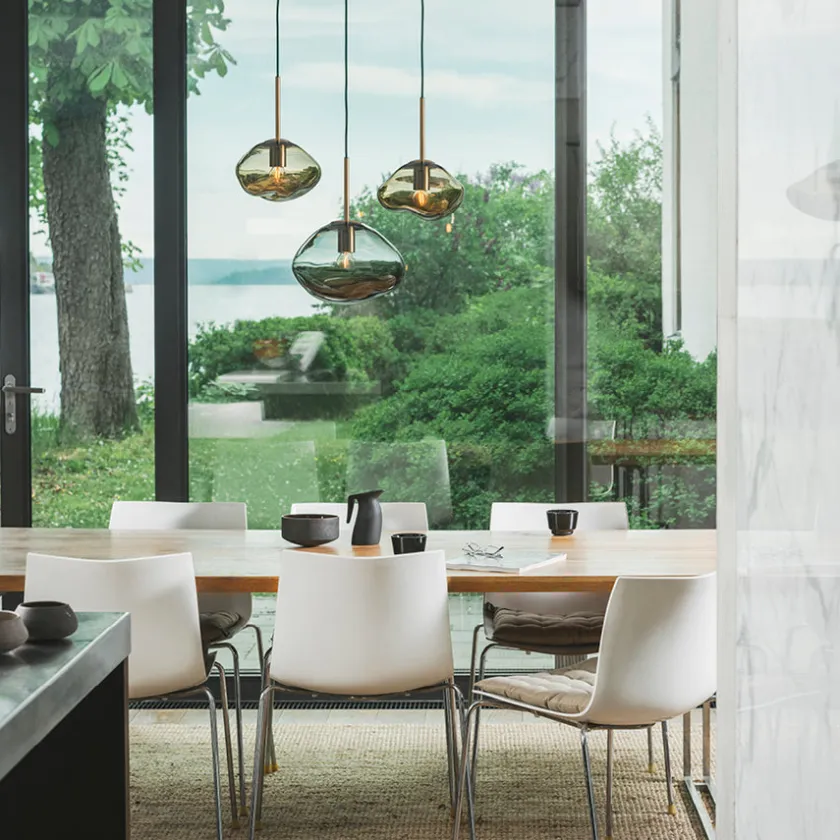 HADELAND GLASSVERK Crystal Stone Pendellampe Best