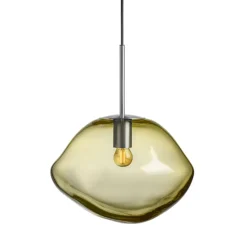 HADELAND GLASSVERK Crystal Stone Pendellampe New