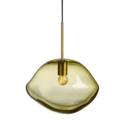 HADELAND GLASSVERK Crystal Stone Pendellampe New