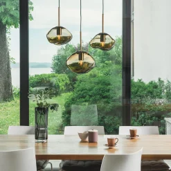 HADELAND GLASSVERK Crystal Stone Pendellampe