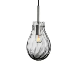 HADELAND GLASSVERK Dråpe Dobbeltoptikk Pendellampe Lys Røkgrå Clearance