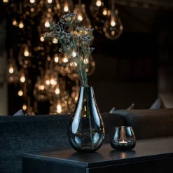 HADELAND GLASSVERK Dråpe Vase 290mm Røkgrå Discount