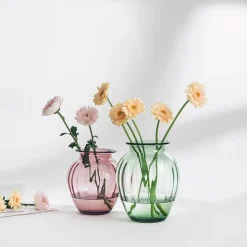 HADELAND GLASSVERK Emily Vase 23cm Rosa Optikk Clearance