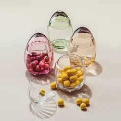 HADELAND GLASSVERK Glassegg m/Lokk Rosa 15cm Best