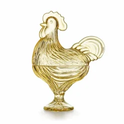 HADELAND GLASSVERK Glasshane m/Lokk Gul 28cm Discount