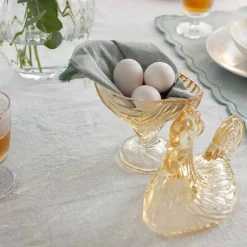 HADELAND GLASSVERK Glasshane m/Lokk Gul 28cm Discount