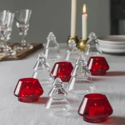 HADELAND GLASSVERK Gran Lyslykt Rød Optikk 2pk Best