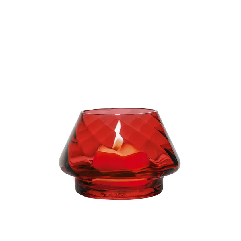 HADELAND GLASSVERK Gran Lyslykt Rød Optikk 2pk Best