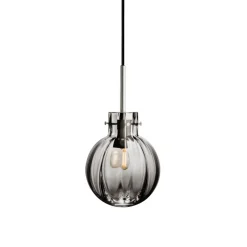 HADELAND GLASSVERK Krystallkule Taklampe Optikk Røkgrå Sale