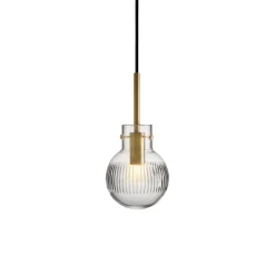 HADELAND GLASSVERK Krystallkule Taklampe Skjær Klar