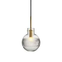 HADELAND GLASSVERK Krystallkule Taklampe Skjær Klar