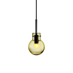 HADELAND GLASSVERK Krystallkule Taklampe Soda Oliven Outlet