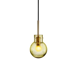 HADELAND GLASSVERK Krystallkule Taklampe Soda Oliven Outlet