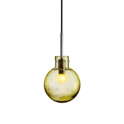 HADELAND GLASSVERK Krystallkule Taklampe Soda Oliven Outlet