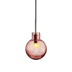 HADELAND GLASSVERK Krystallkule Taklampe Soda Morgenrød Online