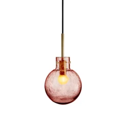 HADELAND GLASSVERK Krystallkule Taklampe Soda Morgenrød Online