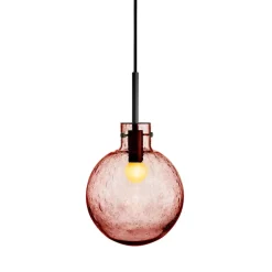 HADELAND GLASSVERK Krystallkule Taklampe Soda Morgenrød Online