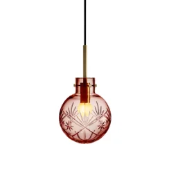 HADELAND GLASSVERK Krystallkule Taklampe Hot