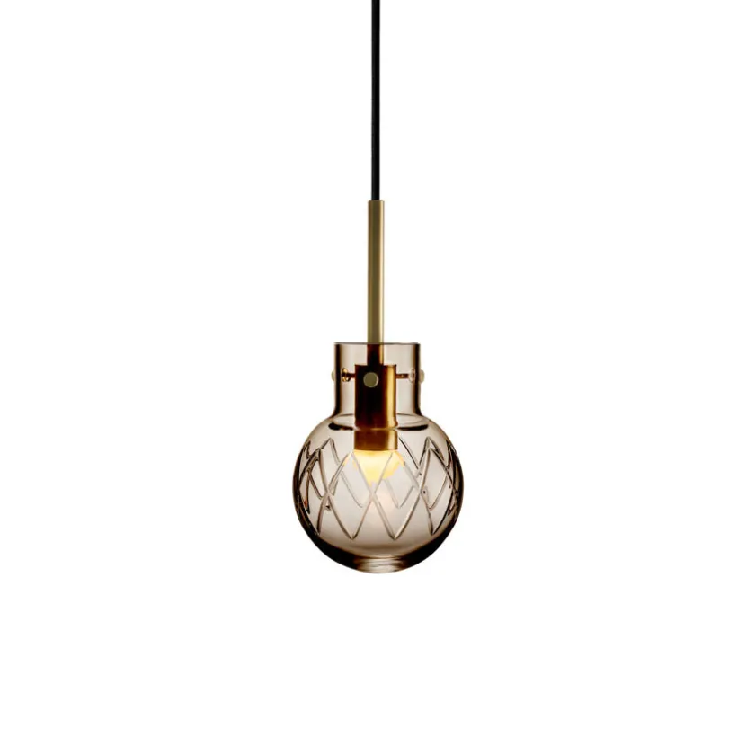 HADELAND GLASSVERK Krystallkule Taklampe