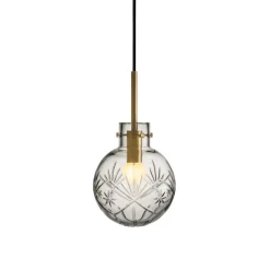 HADELAND GLASSVERK Krystallkule Taklampe