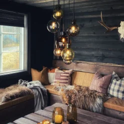 HADELAND GLASSVERK Krystallkule Taklampe Sale