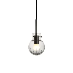 HADELAND GLASSVERK Krystallkule Taklampe Stor Stjerne Klar